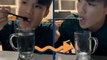 Hydration Hilarity: Live stream reveals a man's surprising skill of drinking water with a chopstick!