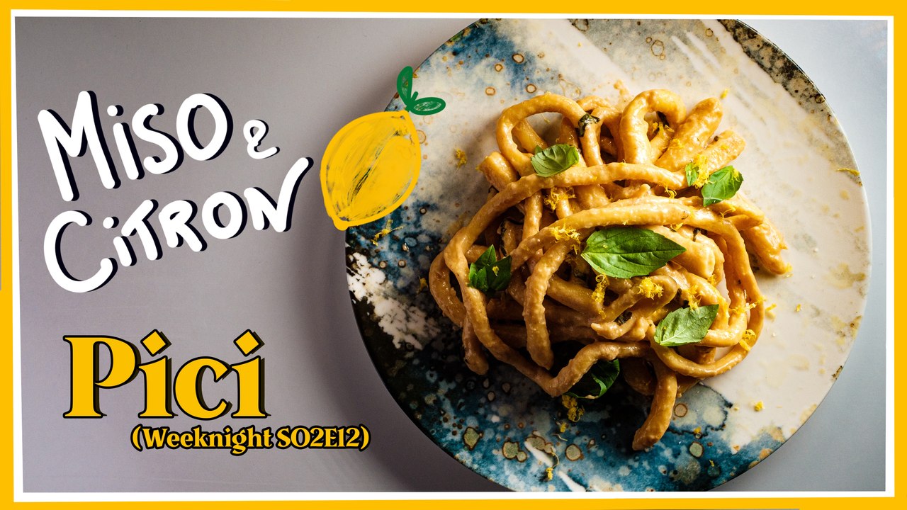 Comment faire des pâtes SANS MACHINE ? Pici Miso & Citron