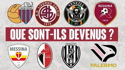 Que sont devenus les clubs italiens tombés en divisions inférieures ou en faillite ?