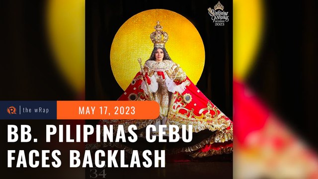 Controversy arises as Binibining Pilipinas bet dons Santo Niño costume