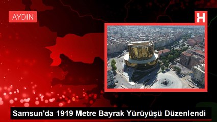 Samsun'da 1919 Metre Bayrak Yürüyüşü Düzenlendi