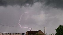 Lightning strike captured as thunderstorms hit York