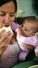 Hilarant : quand ton bébé veut manger ta nourriture