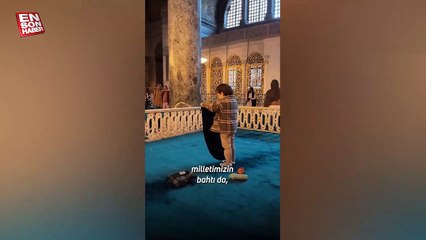 Küçük Selimhan Ayasofya Camii'nde: Bu bambaşkaydı Tayyip dede