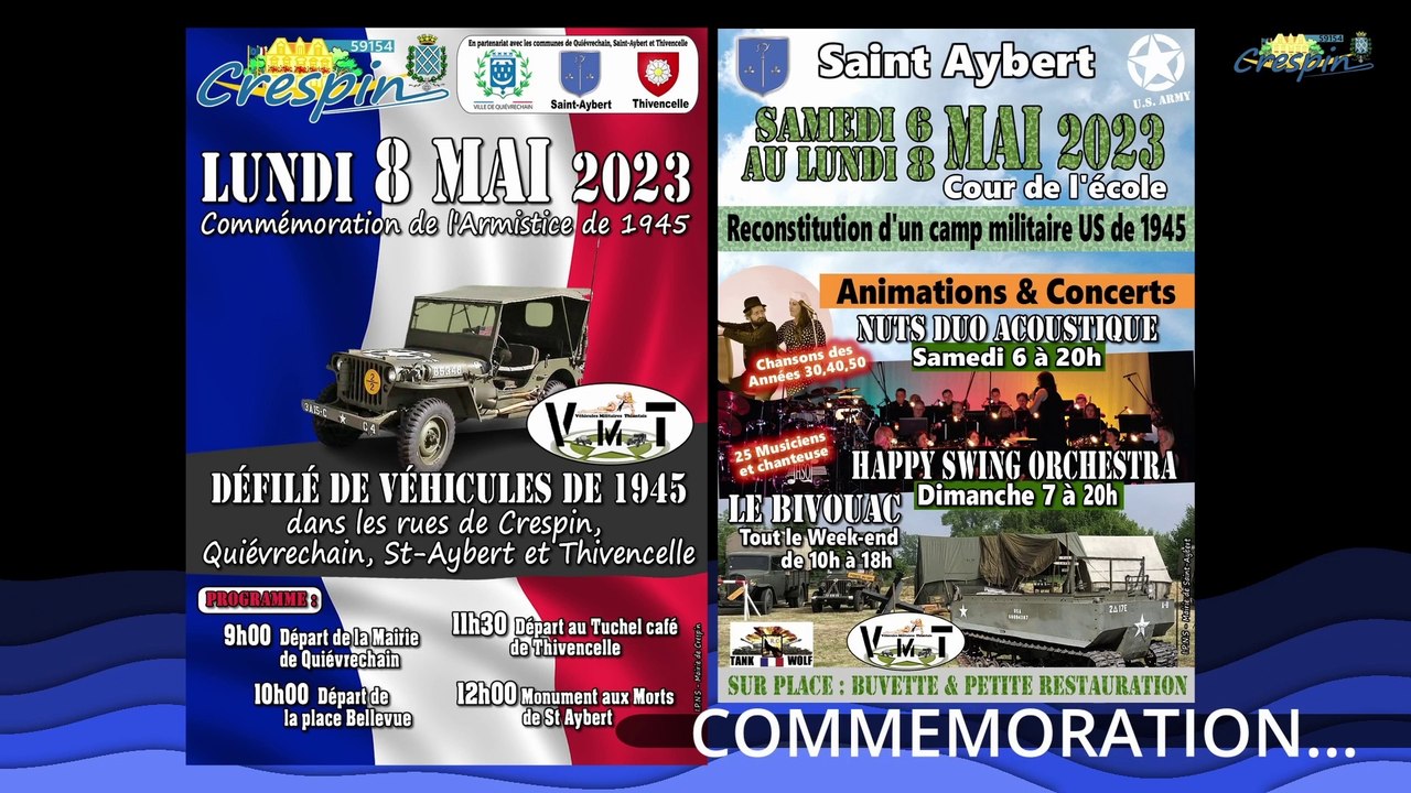 La Bimensuelle 186 (Crespin Tv) Repas des Ainés, Commémoration du 8 mai 1945...