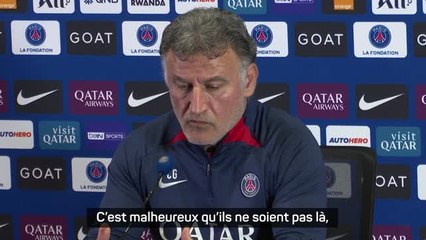PSG - Galtier sur la décision du CUP : "C'est malheureux qu'ils ne soient pas là"