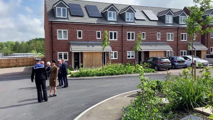 Dignitaries gather in preparation for The Princess Royal's arrival