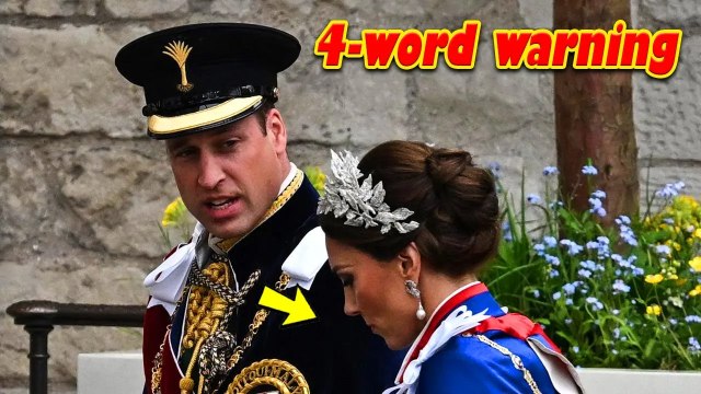 This was William's 4-word warning to Kate Middleton at Westminster Abbey