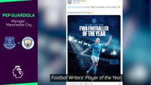 Guardiola congratulates Haaland on Football Writers’ Player of the Year Award