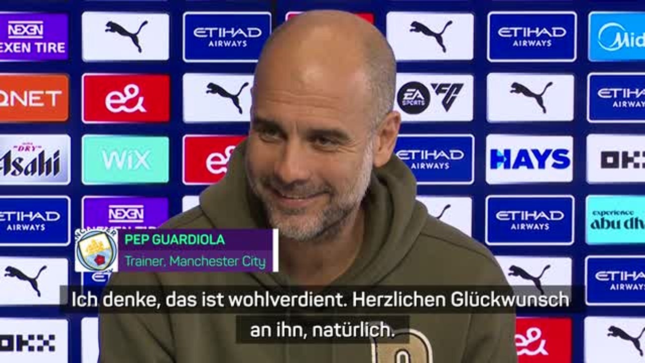 Guardiola zu Haaland-Auszeichnung: 'Wohlverdient'