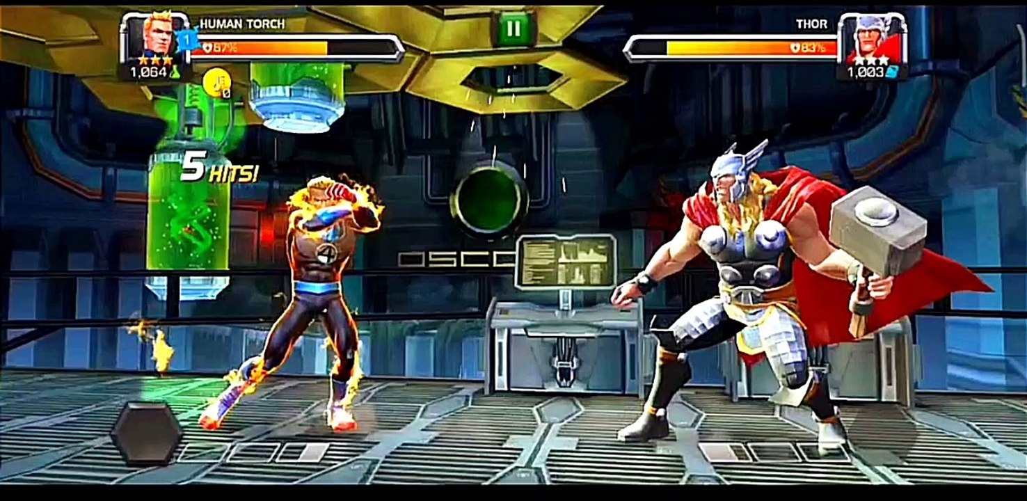 Human torch Vs Thor Amazing fighting scene // Human torch has power of