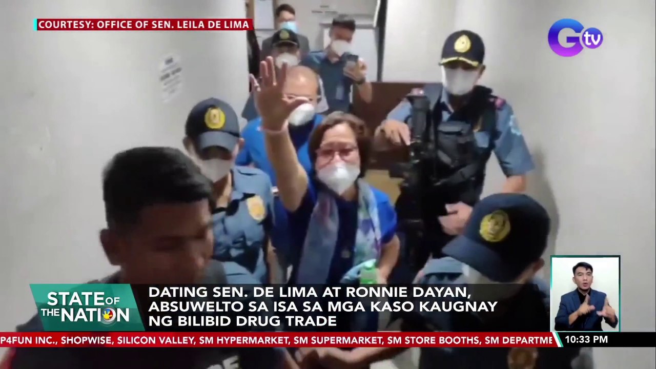 Dating Sen. De Lima at Ronnie Dayan, absuwelto sa isa sa mga kaso kaugnay ng Bilibid Drug Trade | SONA