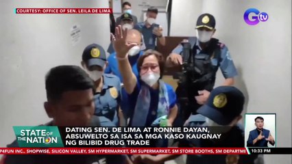Dating Sen. De Lima at Ronnie Dayan, absuwelto sa isa sa mga kaso kaugnay ng Bilibid Drug Trade | SONA
