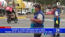 Callao: habilitan rutas alternas por cierre de tramo de la Av. Faucett por obras del Metro de Lima