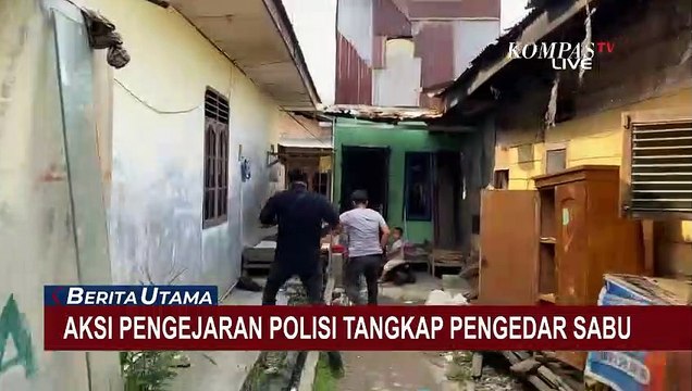 Kejar-Kejaran di Kampung Narkoba, Polrestabes Medan Tangkap Pengedar Sabu