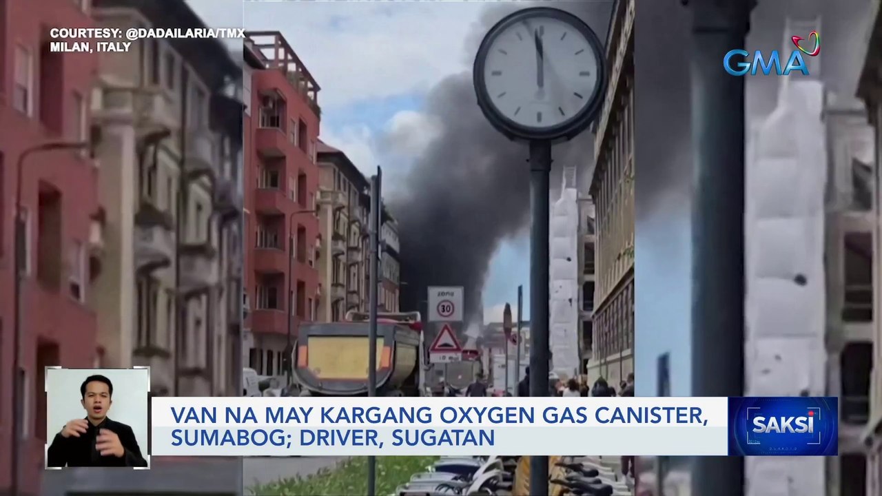 Van na may kargang oxygen gas canister, sumabog; driver, sugatan | Saksi