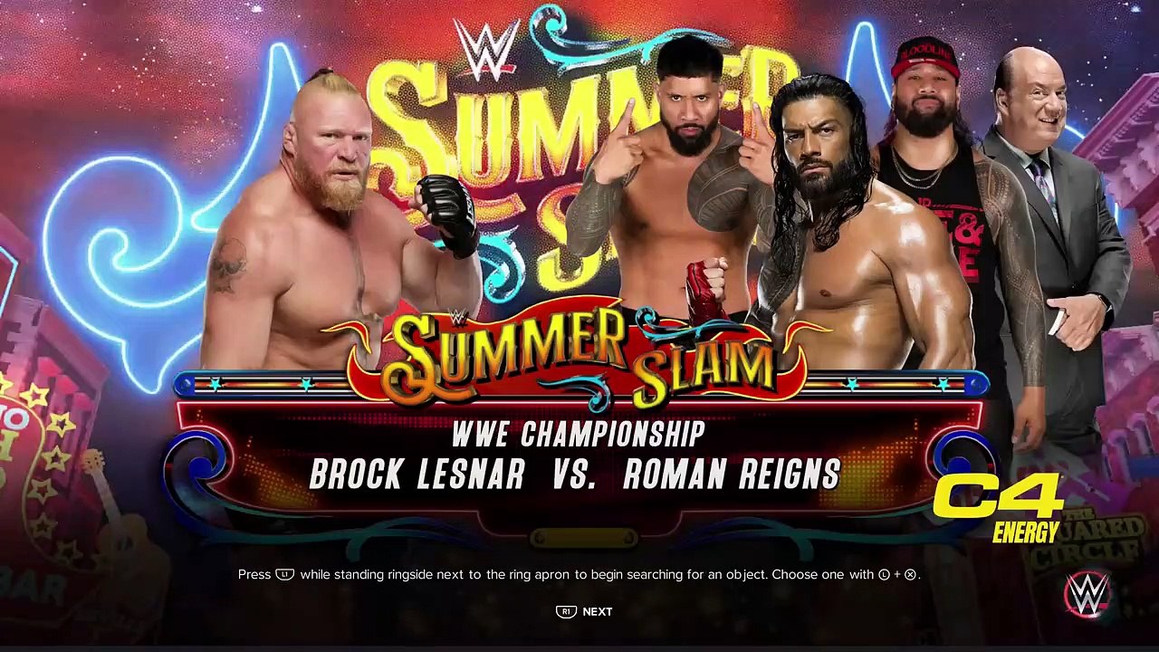 WWE 12 MAY 2023 (PS5) - Brock Lesnar vs Roman Reigns Gameplay _ SummerSlam Match (4K 60fps)