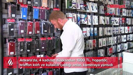 Ankara'da 4 kişi telefon dükkanında hırsızlık yaptı! O anlar anbean kaydedildi
