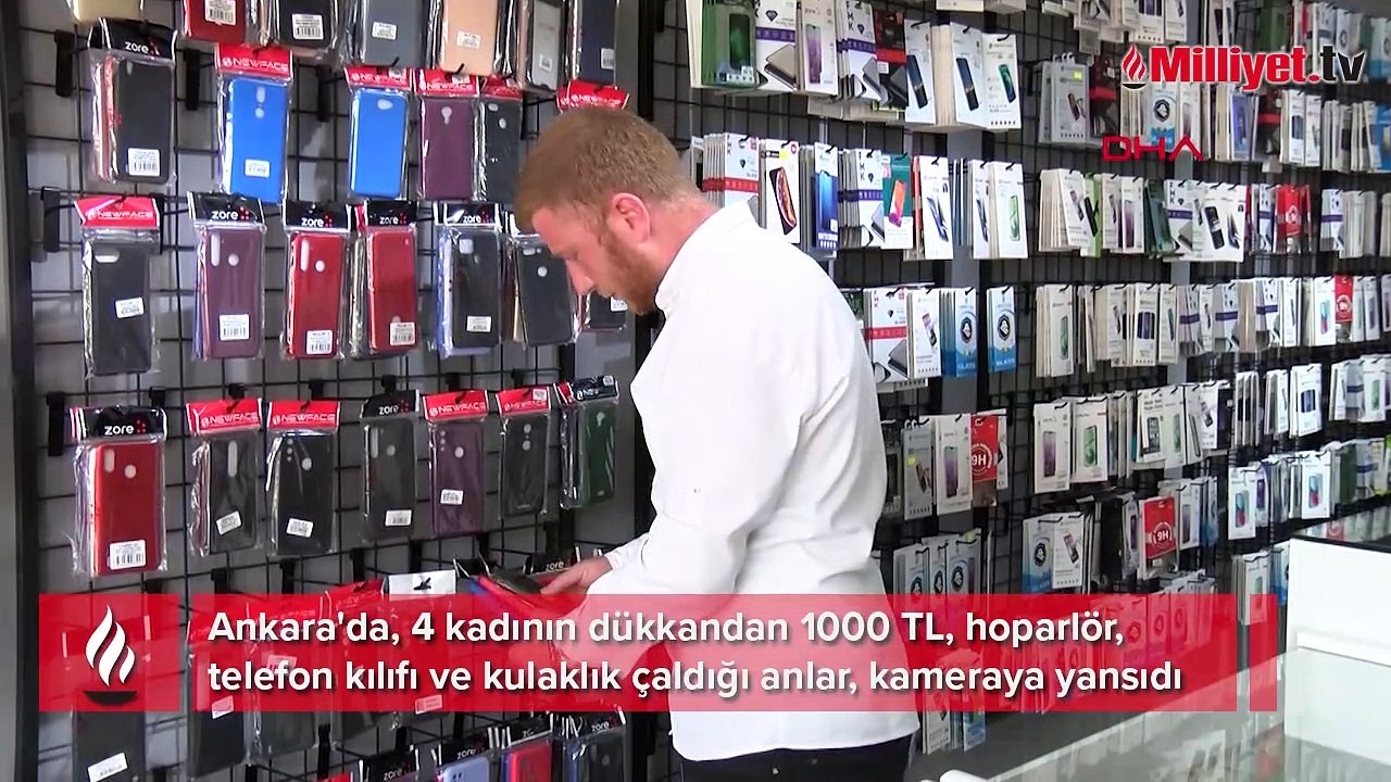 Ankara'da 4 kişi telefon dükkanında hırsızlık yaptı! O anlar anbean kaydedildi
