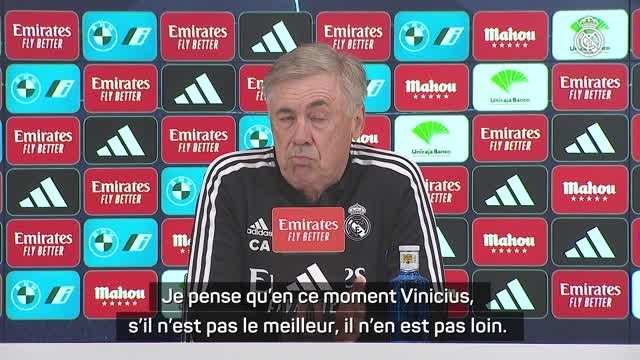 Real Madrid - Ancelotti : Vinicius ? S'il n'est pas le meilleur du monde, il n'en est pas loin