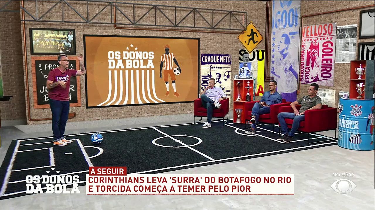 Neto enche a bola do Botafogo e cobra vontade de jogadores do Corinthians 12/05/2023 16:26:32