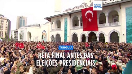 Descargar video: Presidente turco e rival encerram campanhas para as presidenciais