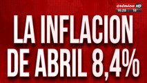 Indec: la inflación de abril fue de 8,4%
