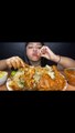 Mukbang Big Chicken With Briyani Rice & Indian Curry, Brutal Style