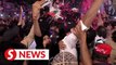 Jubilant hometown crowd greets Imran Khan with rose petals