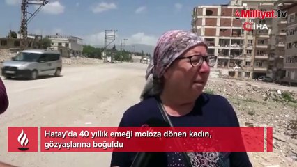 40 yıllık emeğini görünce gözyaşlarına boğuldu! 'Hatıralarım, arkadaşlarım yok'
