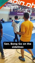 Sen. Bong Go on the sidelines