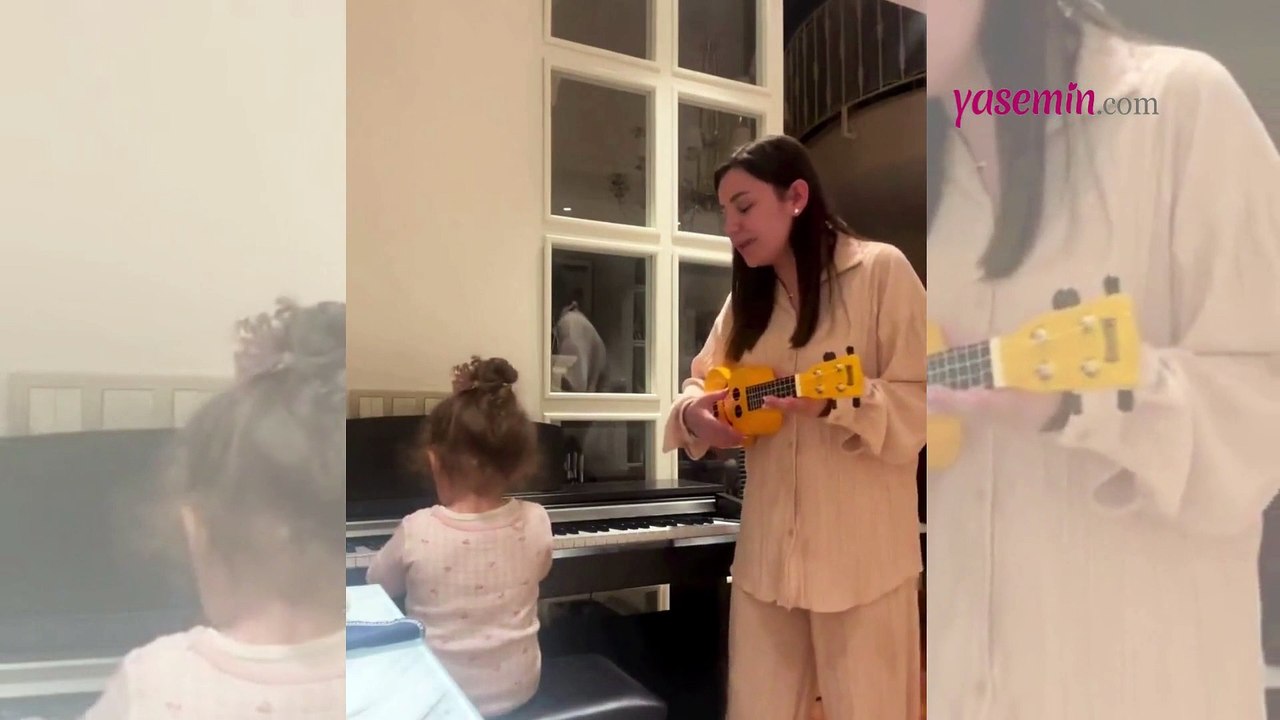 2 çocuk annesi Merve Özbey'den yeni paylaşım! Çocuğu ile birlikte müzik ziyafeti verdi