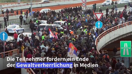 Serbien: Autobahn-Blockade nach Schusswaffenangriffen