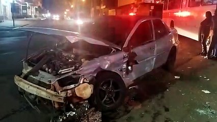 Siate atende vítima de colisão entre ônibus escolar e automóvel em Umuarama