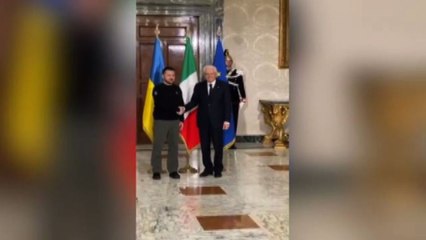 Zelensky-Mattarella, mezz'ora di incontro al Quirinale