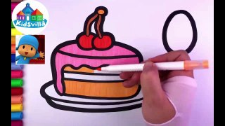 How To Draw Cake & Spoons | Drawing Painting & Coloring for Kids
