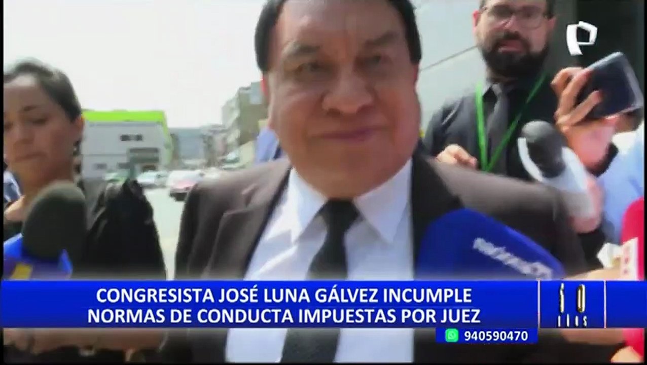 José Luna Gálvez: congresista incumple reglas de conducta al salir de Lima sin permiso judicial