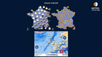 prévisions météo villes du samedi 13 mai 2023