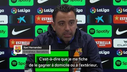 Barça - Xavi : "Je me fiche de gagner la Liga à domicile ou à l'extérieur"