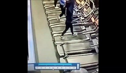 Elle veut enlever son sweat sur un tapis de course : mauvaise idée