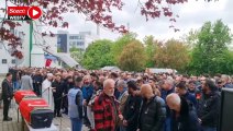 Almanya'daki silahlı saldırıda yaşamını yitiren iki Türk işçinin cenazeleri Türkiye'ye gönderildi