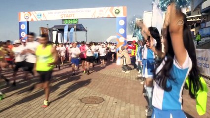 ÇOLPON-ATA - Kırgızistan'da ŞİÖ 4. Uluslararası Issık Göl Maratonu koşuldu
