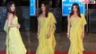 Priyanka Chopra in Yellow Ruffle Saree for Sister Parineeti Chopra and Raghav Chadha 's Engagement