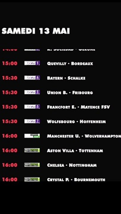 progTV foot aujourd'hui samedi 13 mai ce soir match direct programme TV live diffusion chaine football retransmission télévision calendrier télé agenda guide grille programme TV foot à la télé programme football programme TV football programme foot