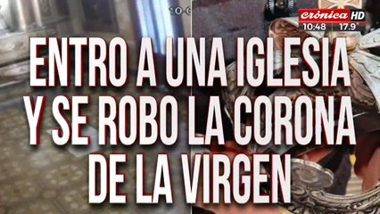 Entro a una iglesia... ¡y se robó la corona de la virgen!