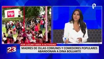 Dina Boluarte llega tarde a encuentro con madres de comedores y ollas comunes