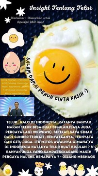 Wawasan Tentang Telur - Gilang Mbsnags #telur #telor #telorceplok #telordadar #bisulan #mitostelur #mitos #indonesia #faktatelur #faktatelor #insight #wawasan #pandangan #ilmubermanfaat #ilmuberfaedah #gilangmbsnags