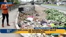 Vecinos de SMP denuncian que ciclovía de la avenida Tomás Valle es un basural