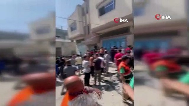 İsrail savaş uçaklarının Gazze'ye saldırısı kameralara yansıdı: 6 ev yerle bir oldu