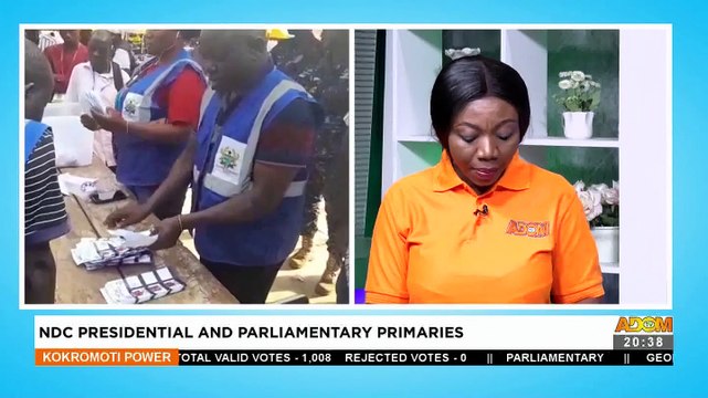 NDC Presidential and Parliamentary Primaries: Provisional Results - Adom TV (13-5-23)